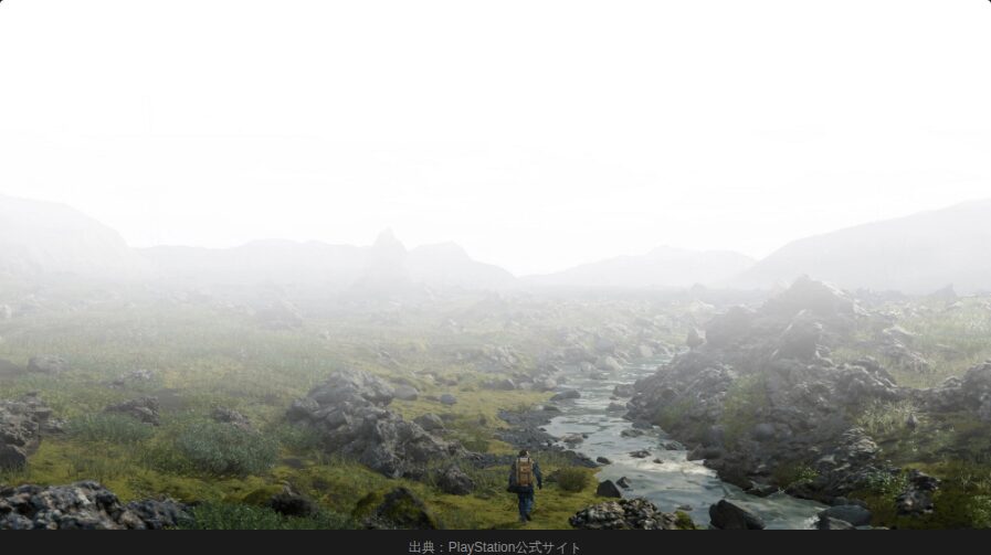 DEATH STRANDING 荒廃した世界の風景