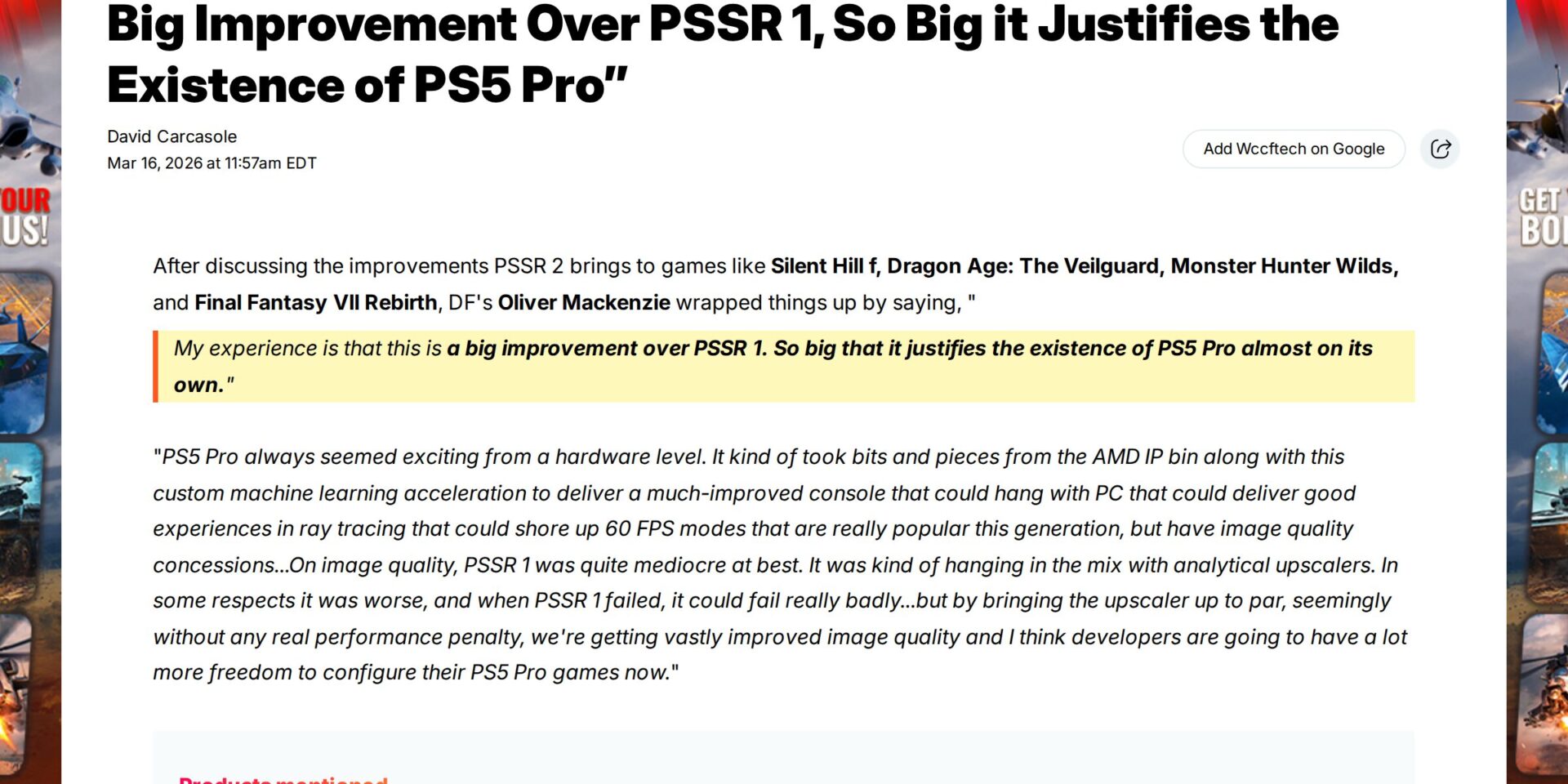 Digital Foundry Oliver Mackenzie氏によるPSSR 2.0評価