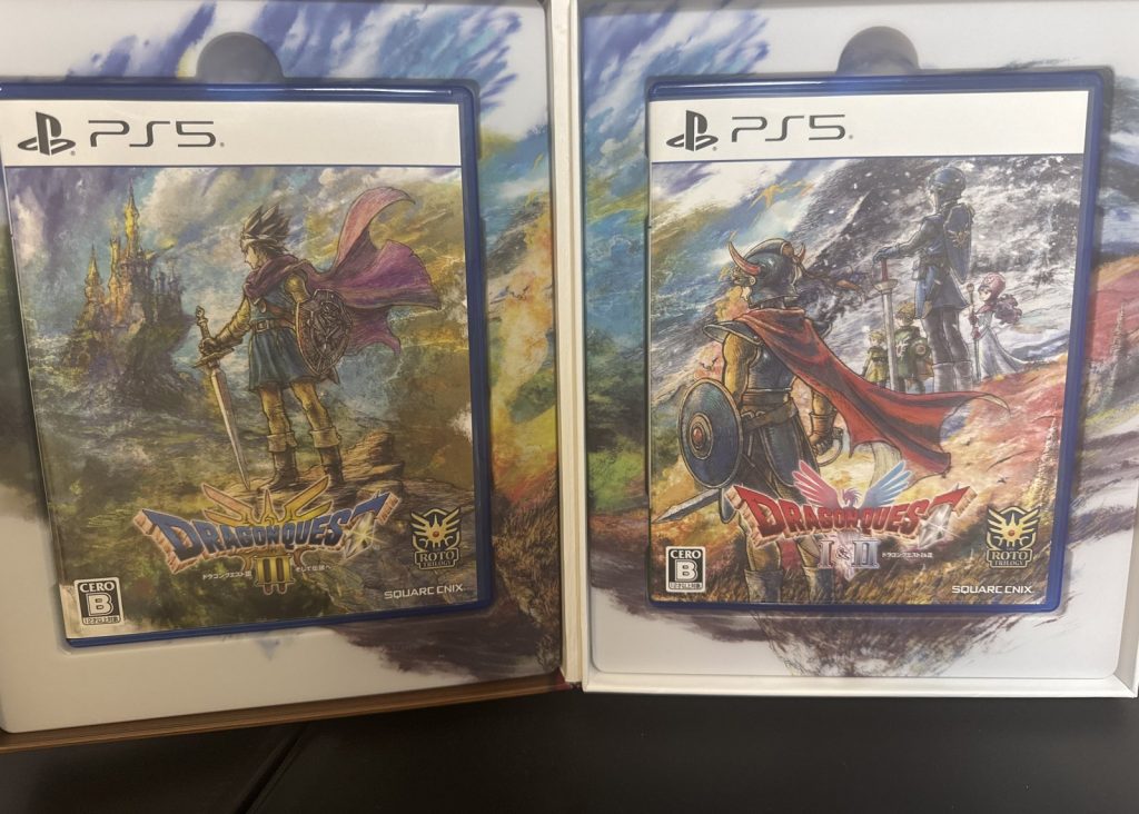 ドラゴンクエストIII、ドラゴンクエストI&IIのPS5パッケージ版特典付きボックス